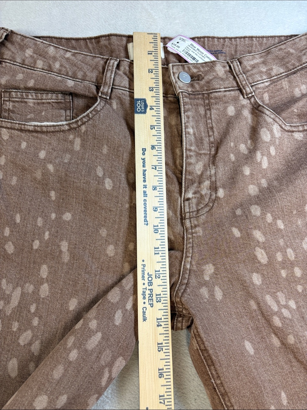 Pilcro Brown Spotted Wide-Leg Jeans - Picture 6 of 10